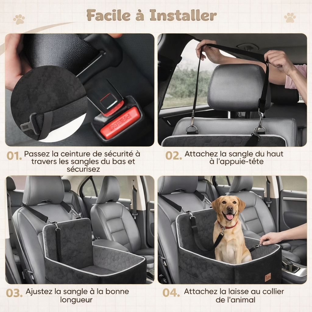 Le Copilote — siège auto pour chien — vue 4