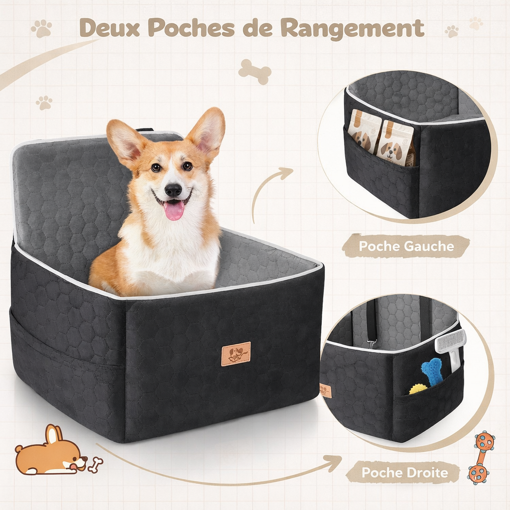 Le Copilote — siège auto pour chien — vue 2